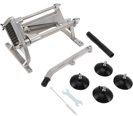Cortador de patatas fritas Cortador de patatas manual profesional de acero inoxidable para verduras Cebollas Zanahorias Pepinos Amplia aplicación Fácil de operar Herramienta de (yo como)