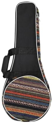 Banjo-Koffer Mandoline-Koffer, Mandoline-Oxford-Gigbag mit verstellbarem Schultergurt, bunt gestreifte Handtasche, Rucksack for Saiteninstrumente