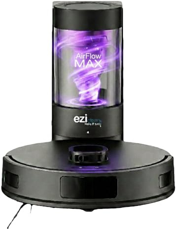 EZICLEAN Robot aspirateur Laveur LIDAR connecté Airflow Max | Base de vidage