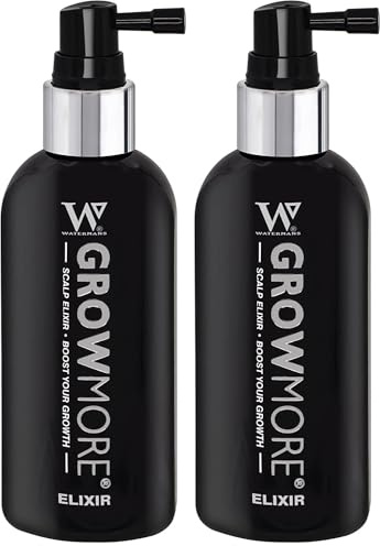 Watermans Sérum de Croissance des Cheveux Élixir Plus 100 ml - Traitement Épaississant pour Cheveux, Barbe et Sourcils (Lot de 2)