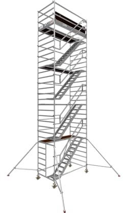 ALTEC AluLight Treppenturm | 2,5m x 1,3m | gleichläufig | (10,2 m)