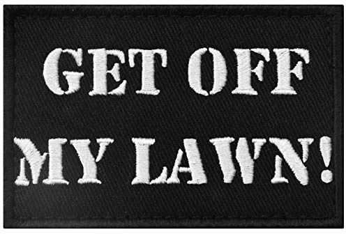 Get Off My Lawn Patch broderad applikation fästkrok och ögla emblem