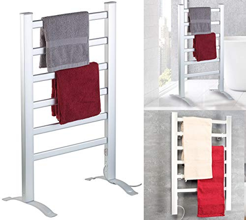Sichler Haushaltsgeräte Handtuchtrockner: Handtuchwärmer zum Aufstellen und Aufhängen, 100 Watt (Handtuchheizkörper, Elektrischer Handtuchwärmer, WC)