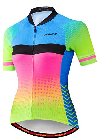 Cycling Jersey Womens Bike Jersey Zip Mountain Cycle Shirts Short Sleeve Road Bicycle Tops Pro Team Racing MTB Tops for Ladies Female Clothing wear Size XL