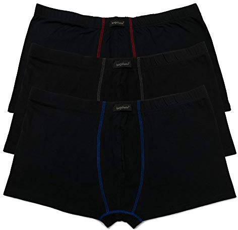 Bigdale 3-pack retroshorts, boxershorts för män | kalsonger för män i stora storlekar 3XL-10XL | Boxershorts för män av 100 % bomull i svart, Svart/svart/svart, 10XL