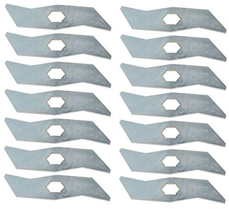 SECURA Jeu de lames (Kit de 14) compatible avec MTD V 38 16AEG0G-678 Scarificateur
