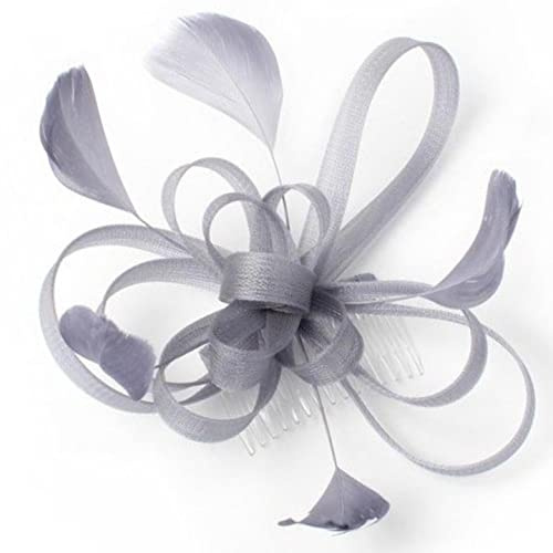 Topkids Accessories Fascinator Hair Slide Comb - Wedding & Royal Ascot Fascinators for Women, Ladies, Girls (Silver)