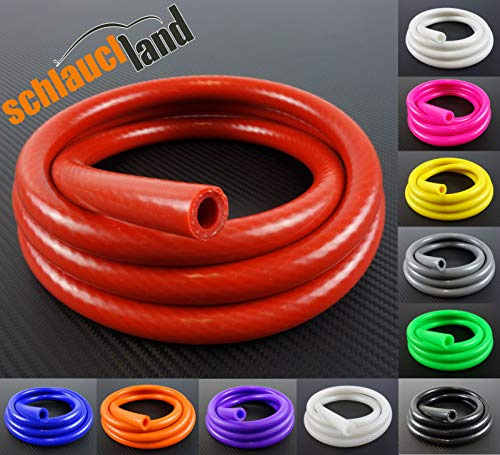 1m TUBO flessibile VARIO Silicone ID-Ø 4mm rosso 200°C | Tubo Vuoto l'acqua raffreddamento | MOLTE DIMENSIONI E COLORI | Tubi aspirazione Condotto Gomma al metro tessuto Liquido refrigerante