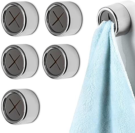 Dreamark Tuchhalter Küche Küchenhandtuchhalter ohne Bohren Geschirrtuchhalter zum Einhängen Handtuchklemme Küchen Gadgets Ideal für Küche Aufbewahrung & Organisation (5 Stück, Super Klebrig)