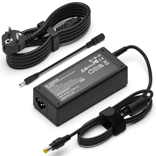 Hafiuege 65W Laptop Netzteil Ladegerät kompatibel mit Acer Aspire 3 5 E15 E5 E3 E1 ES1 ES15 E1-571 E1-572 E3-111 E5-573 E5-575 V3 V5 V15 A314 A315 A515 Ladekabel 19V 3.42A 5.5 * 1.7mm