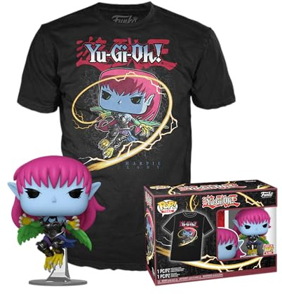 Funko POP! & Tee: YuGiOh - Harpie Lady - Schwarz - M - Yu-Gi-Oh! - T-Shirt - Kleidung mit Vinyl-Sammelfigur - Geschenkidee - Spielzeug und Kurzärmeliges Top Für Erwachsene Männer und Frauen