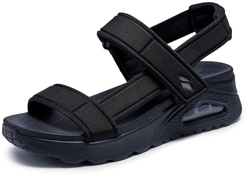 Skechers - UNO SUMMER STAND2, Sandalia Mujeres, Black,