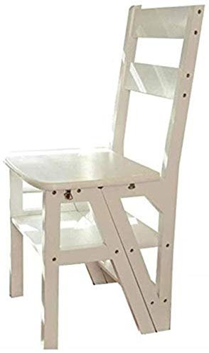 Wooden stool Wooden Utility Step Multi-Functional Small Ladder Chairs Step Stool Folding Ladder Stool 4 Step Stepladders/C