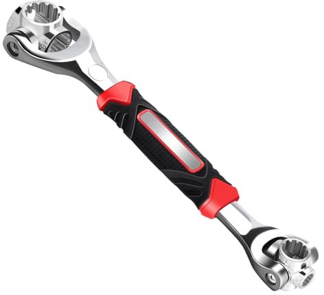 oumuik 52 in 1 Doppelkopf-Drehschlüssel Universal Steckschlüssel Multifunktions-Steckschlüssel 360 Grad Drehbarer Edelstahl Schraubenschlüssel Handreparatur-Werkzeuge