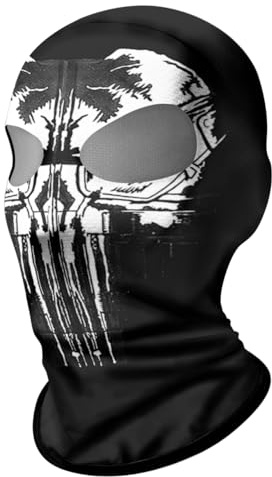 ShopINess Unisex Two-Hole 3D Winter Balaclava for Adults Face Cover for Motorbike, Cycling, Sports, Hiking, and Outdoor Activities, Party Halloween and Carnival (Alien) Multicolored
