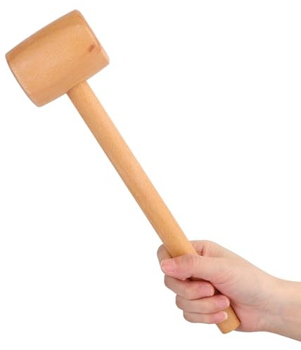 High Hardness, Beech Hammer Carpentry Mallet, Print Graphics, for Leather Craft Tools, Handmade Carpenter Mallet