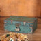 Fizdoqg Scrigno del Tesoro Vintage 24 x 17 x 10cm Grande Scrigno del Tesoro per Bambini con Lucchetto, Forziere del Tesoro Bambini in Legno per Conservare, Decorare, Regalo