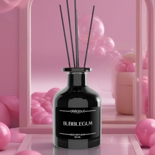 Delicious Scent Raumdüfte | lang anhaltend | viele Verschiedene Duftrichtungen | Diffusur mit Stäbchen (Bubblegum)