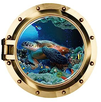 Toyvian Unterwasser-fisch-wandtattoo 3d-fensteransicht Heimdekoration Entfernbarer Pvc-aufkleber