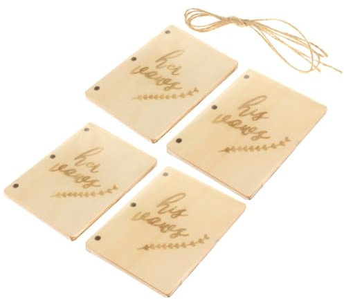 Ciieeo Stabiles Gelübde-notizbuch-Set Aus Kraftpapier Und Holz Für Die Hochzeit 2 Sets Mit Gelübdebüchern Für Sie Und Ihn