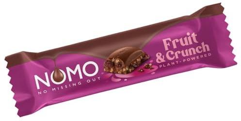 Vegan Fruit & Crunch Chocolate Bar (NOMO) 24 x 32 g (12 bars)
