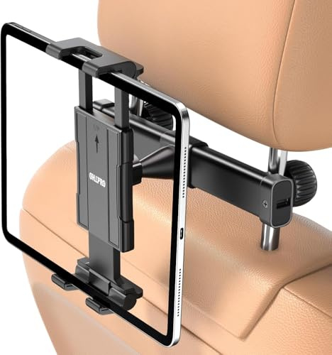 OHLPRO Tablet Halterung Auto Kopfstütze, Aluminium Ultra-Stabil Tablethalterungen, 360° Drehung KFZ Tablet Halter, Universal Kopfstützenhalter für iPad, Switch, Sumsung, Smartphone & 5-13 Zoll Geräte