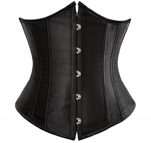 KUOSE Women's Plus Size Underbust Satin Waist Cincher Corset Shaper Top Bustier