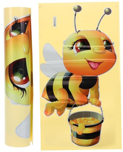 Mipcase 2stücke Bienen Wandaufkleber Für Kinderzimmer Lustige Abnehmbare Deko Für Spielzimmer Und Schlafzimmer Selbstklebend Tierische Wandsticker Zum Kreativen Gestalten
