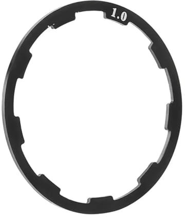 MNEVZX Fahrrad Kassette Fahrrad Schwungrad Hub Washer Spacer Kassette Dichtung Aluminium Legierung Fahrrad Hub Washer Tretlager Spacer MTB Freilauf(Black 1mm)