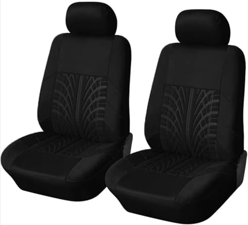 Maitawa Autositzbezüge Universalset für Vordersitze - Schützendes Auto Sitzbezug Komplettset [Zwei] (allgemein,Schwarz)