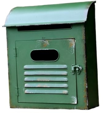 Wall Mounted Mailbox Countrylife Post Box Mailbox Letterbox Rustic Garden Accessories(Green)
