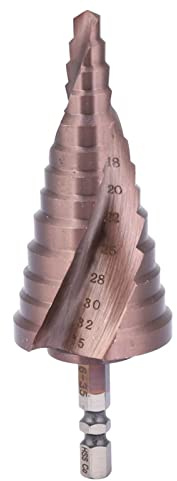 Stufenbohrer Multifunktional 6-35mm, HSS Kobalt Beschichtet, Sechskantschaft Lochbohrer - Hohe Verschleißfestigkeit, Für Metall, Kunststoff und Holz (6-35)
