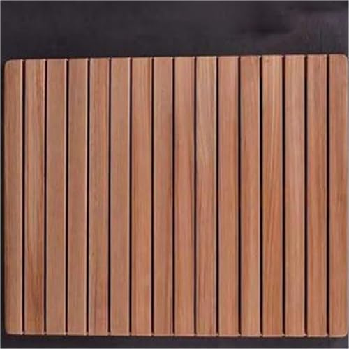 caillebotis Douche Tapis de Douche antidérapant en Bois pour la Maison, Le Spa, la Salle de Bain ou la Douche, Tapis de Douche à Lattes en Bois, Tapis de(W 40cm/15.7in x L 65cm/25.6in)