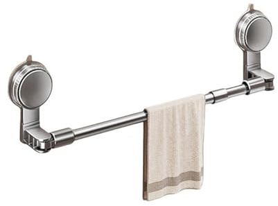 Portasciugamani estensibile - Supporto da parete senza foratura for bagno, cucina e hotel(60-120cm)