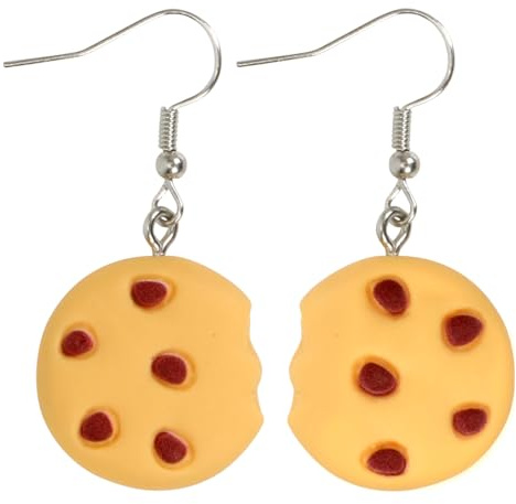 Krümelmonster Accessoires,1 Paar Keks Ohrringe für Frauen und Mädchen,Lustiges Krümelmonster Kostüme Ohrringe für Karneval Fasching Halloween und Keks Liebhaber