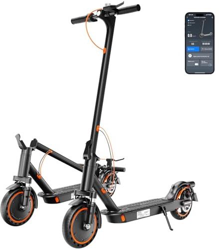 Trottinette Electrique Adulte antivol Ultra Legere, Autonomie 30km Trotinette Électrique Pliable 350W Batterie 36V 7.8Ah, pneus nid d'abeille increvables avec Suspension Scooter Electrique Adulte