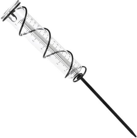 VALICLUD Pluviomètre Extérieur pour Jardin Mesure Précipitations Après Pluie Piquet Facile à Utiliser Élément De Décoration pour Jardin Et Pelouse