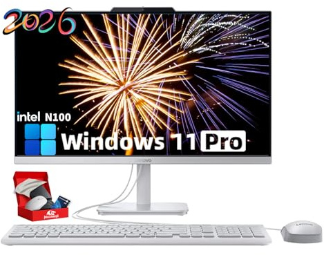 Lenovo 24 FHD All-in-One Desktop Computer for Home & Office, 16GB RAM, 512GB SSD, Intel Processor, HDMI, WiFi 6, Bluetooth 5.2, Business AIO, Vent-Hear, Keyboard & Mouse, Windows 11 Pro