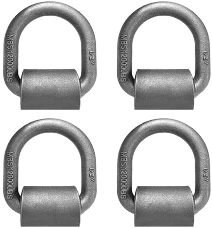 Watreketal Anelli a D da saldare per carichi pesanti da 1,27 cm, resistenti fino a 5.443 kg, sicuri per rimorchi, camion, rimorchi, ancoraggi da saldare