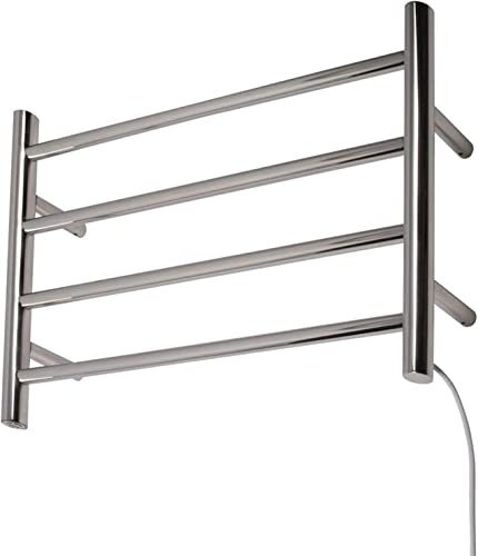 HCZKIUJY Sèche-Serviettes Mural en Acier Inoxydable 304, radiateur électrique Chauffant pour Salle de Bain, 600 W × 420 H