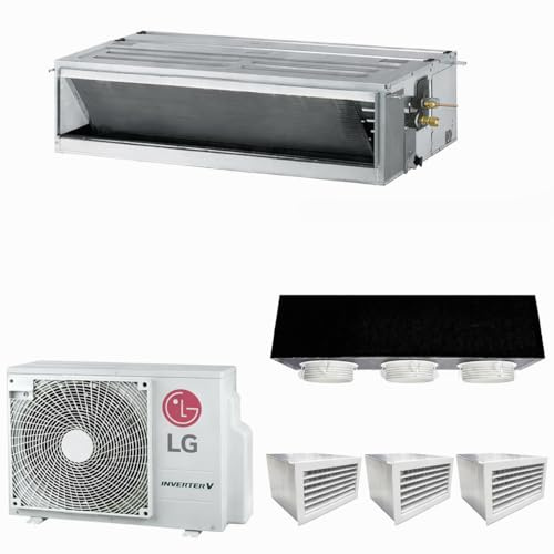 Condizionatore Canalizzato Econo18000 BTU Inverter R32 A++ con Kit Plenum 3 uscite – Climatizzatore in Pompa di Calore Mod. CM18F.NA0