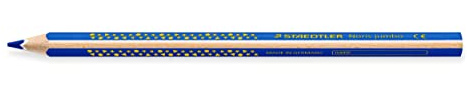 STAEDTLER Noris 1284 Jumbo Buntstifte – Lichtblau, 12 Stück | Ergonomische Dreikantform, 4 mm Mine – für Kinder, FSC-Holz – Art.-Nr. 1284-30
