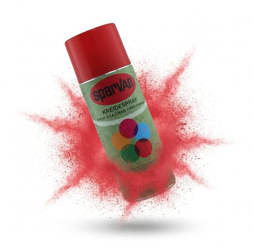 SparVar 6001128 Kreidespray mit Düse, 400 ml, rot