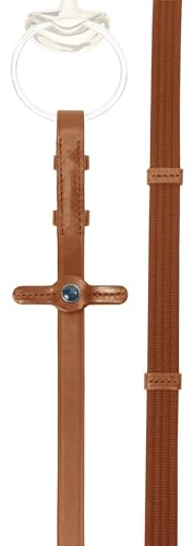 Stübben Gurtzügel schmal mit 5 Lederstegen und Zaumhaken - schwarz - Silber - VB/WB (140cm)