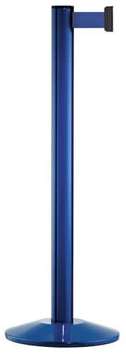 kaiserkraft | Gurtpfosten aus Aluminium | Pfosten blau | Auszug 2300 mm | Gurtfarbe Blau