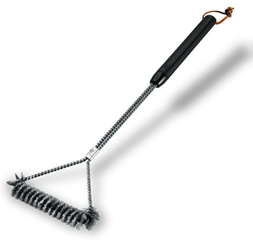 WEBER Brosse de nettoyage pour grille - En forme de T - 53 cm - Poils en acier inoxydable