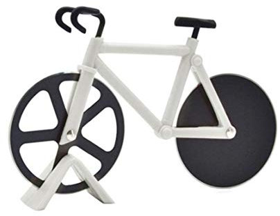 Lankater Stainless Steel Pizza Knife Two-Wheel Bicycle Shape Pizza Tool Bike Round Pizza Cutter