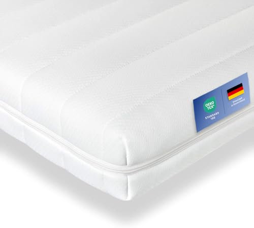 Träumegut24-10cm Ergonomische Kaltschaum Matratzenauflage Matratzentopper Matratzenschoner Topper - Härtegrad H2 & H3 (140 x 200 cm)