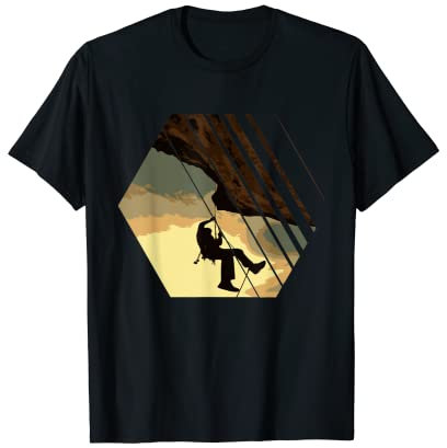 Bouldern Bergsteigen Freiklettern Klettern Action Sport T-Shirt
