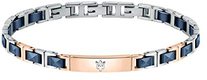 Maserati Jewels Herrenarmband, 22 cm, aus Edelstahl, Keramik, PVD - JM420ATI05